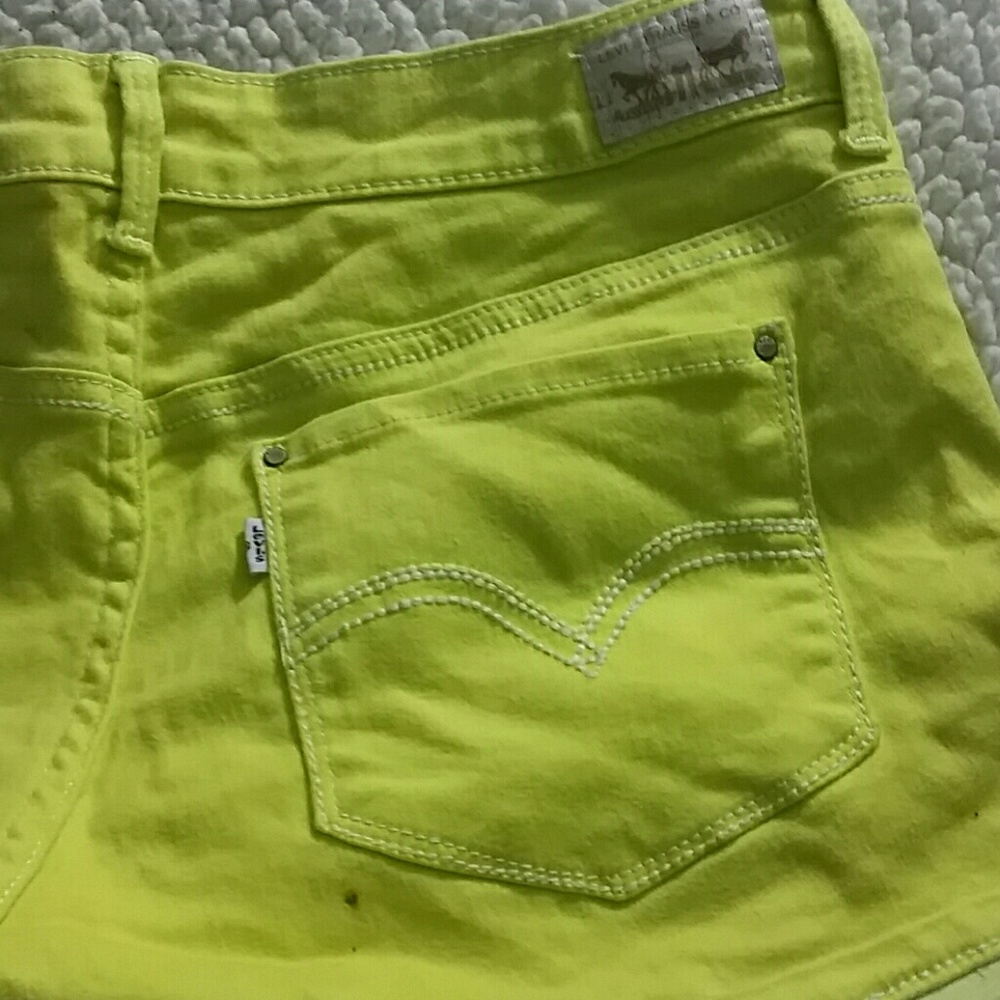 Levi’s lime green shorty shorts. - Picture 3 of 3